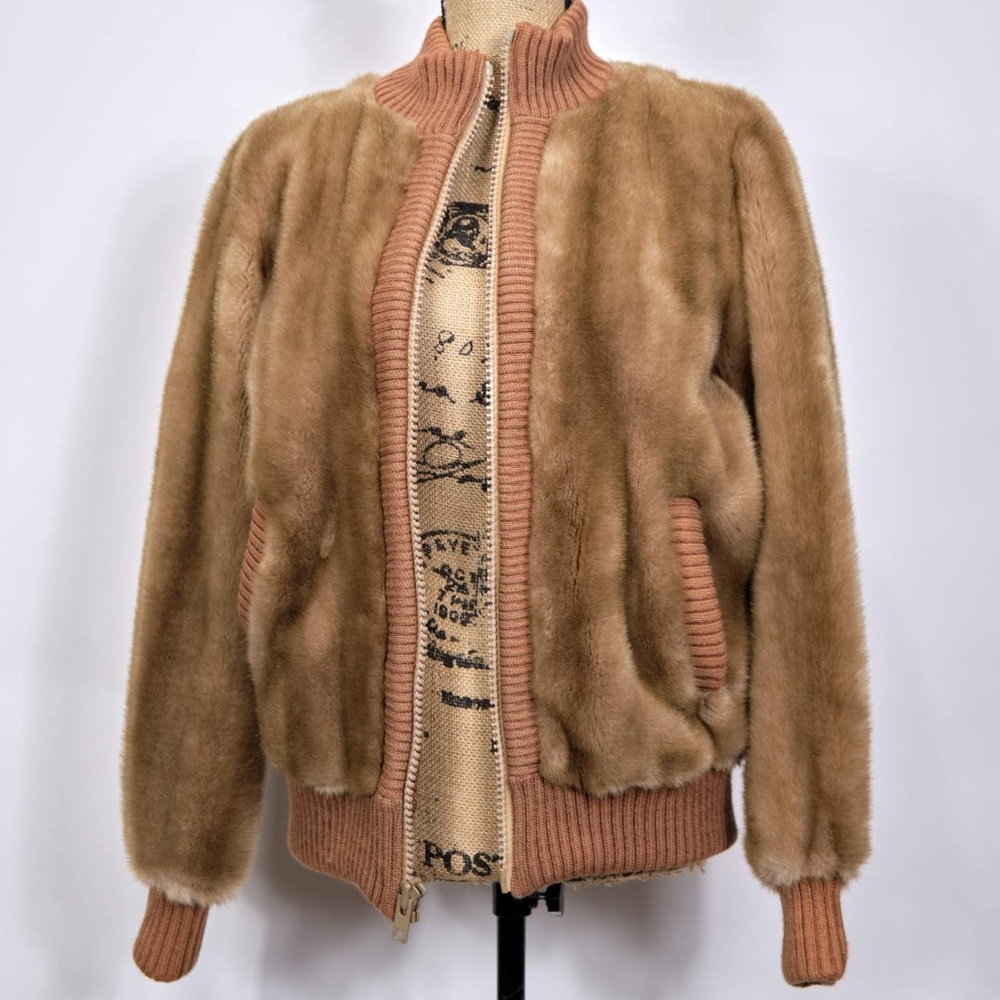 Lilli Ann Faux Fur Bomber Coat